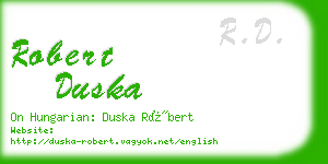 robert duska business card